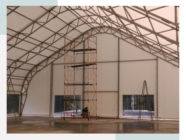 Шатровые ангары в Комсомольске-на-Амуре