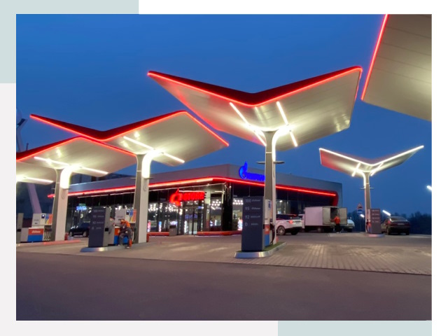 Навесы для АЗС в Комсомольске-на-Амуре