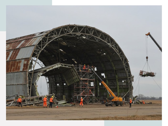 Демонтаж ангаров в Комсомольске-на-Амуре